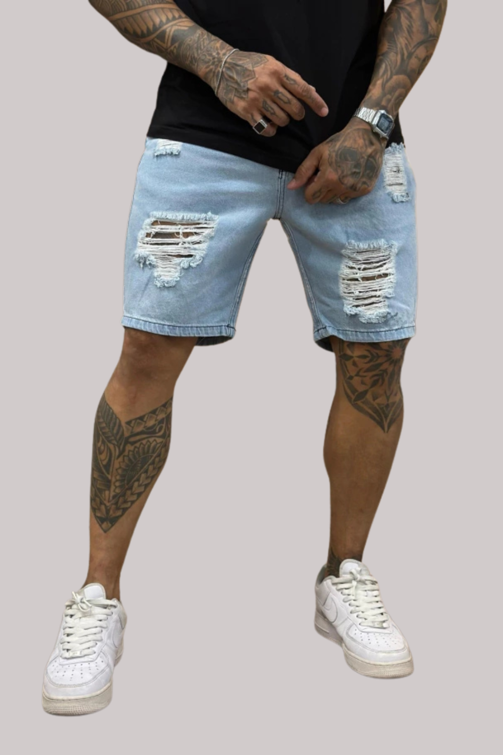 BERMUDA JEANS PREMIUM CLARA DESTROYED LLEVA